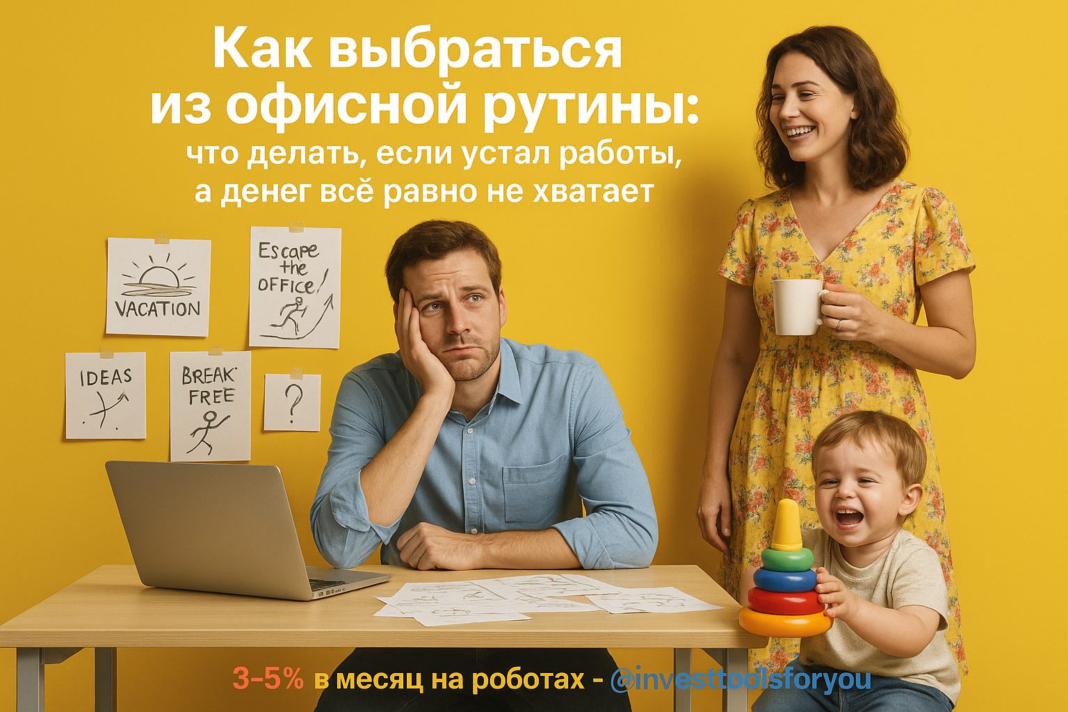 Как выбраться из офисной рутины: что делать, если устал от работы, а денег всё равно не хватает