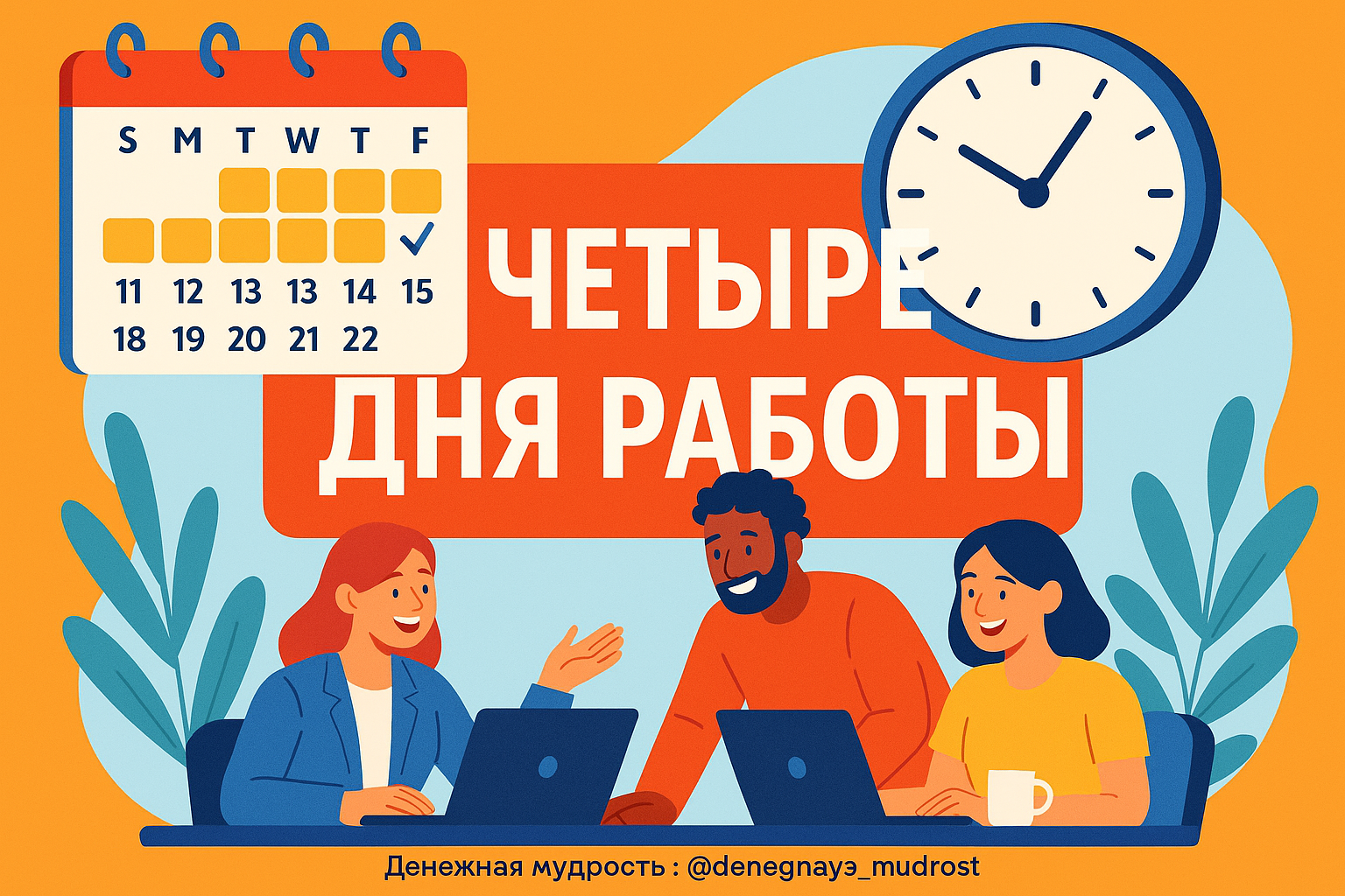 Переход на четырехдневную рабочую неделю: заявление Госслужбы занятости