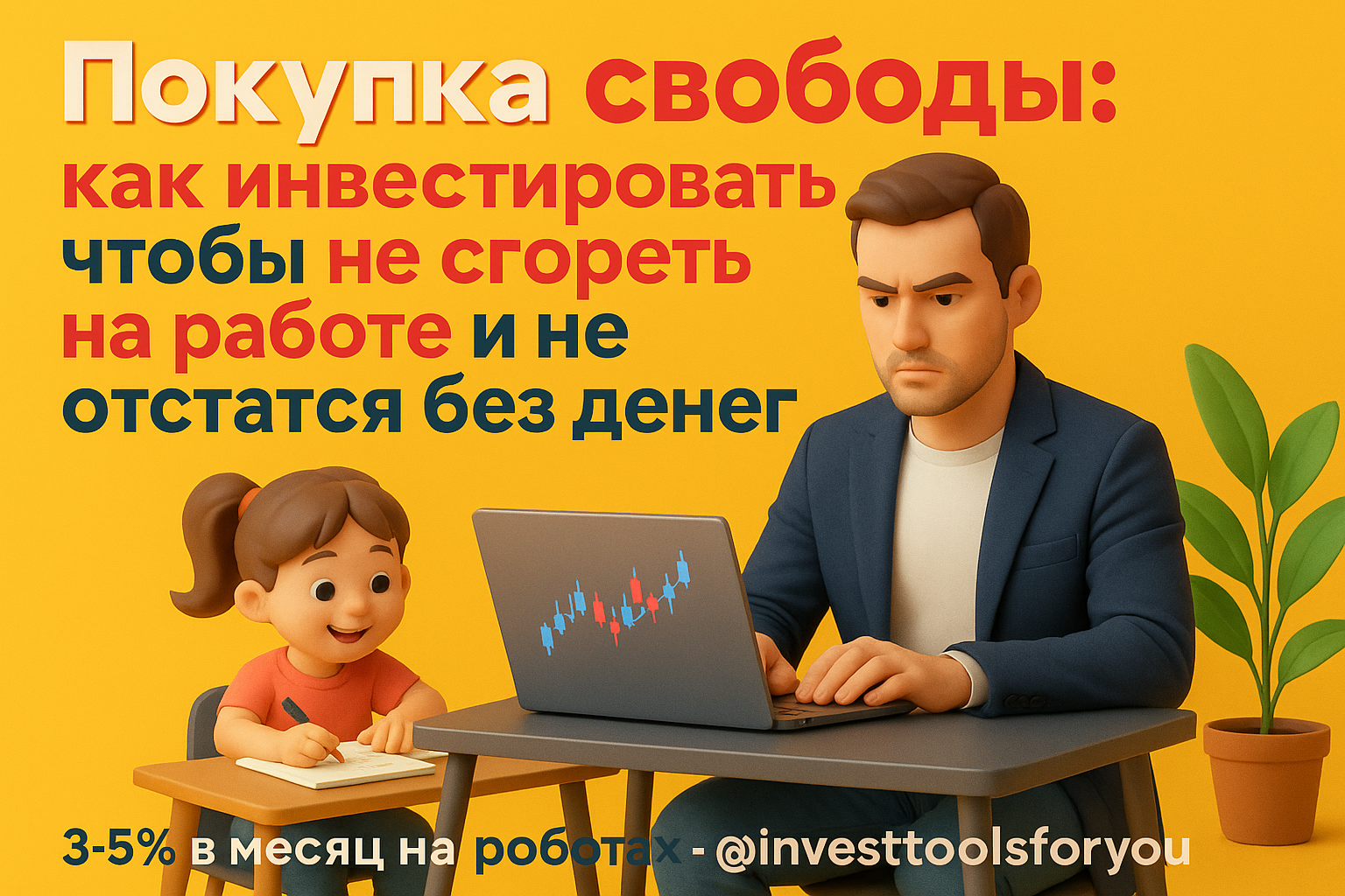 Покупка свободы: как инвестировать, чтобы не сгореть на работе и не остаться без денег