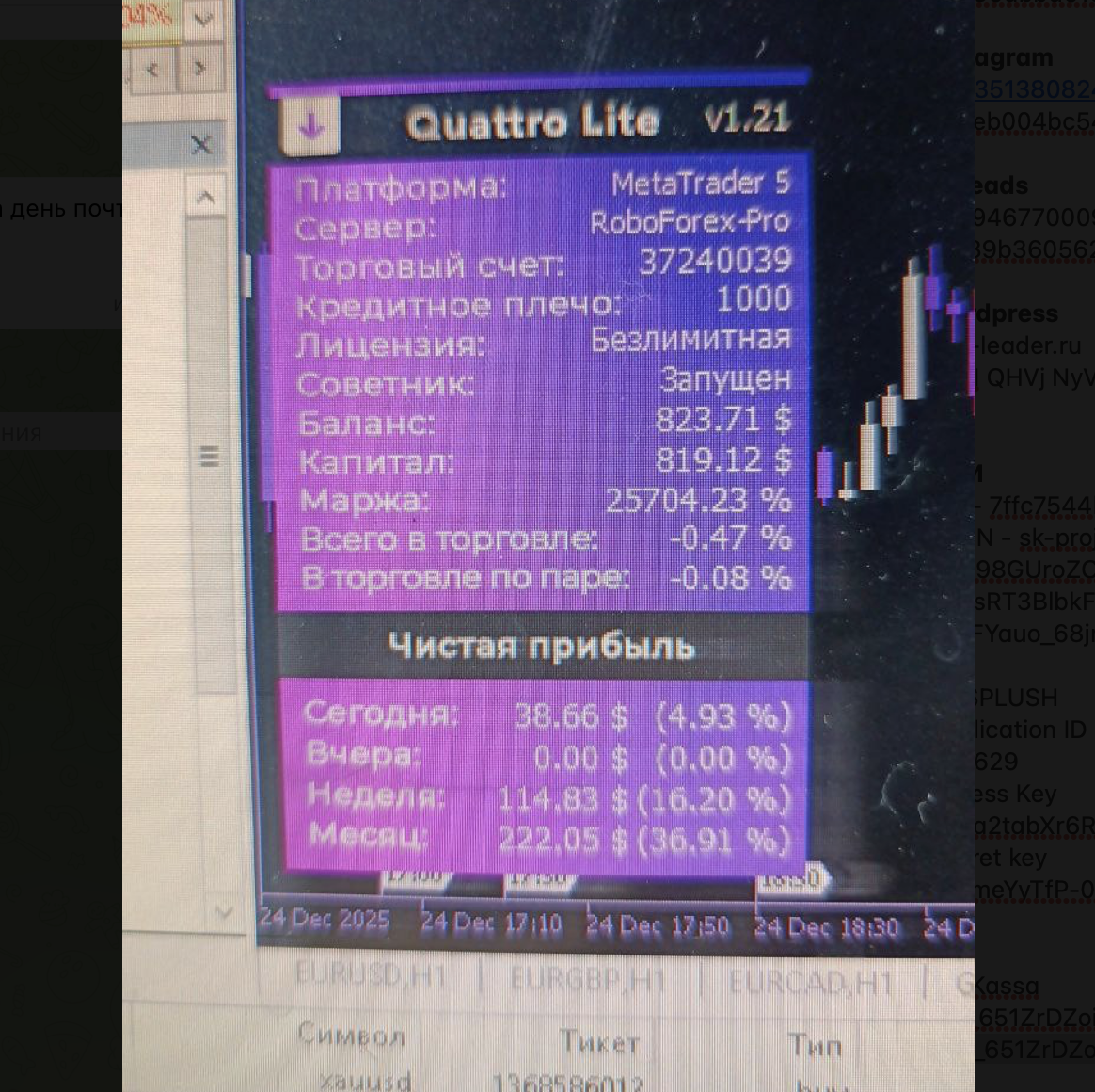 С 1 января 2026 года, цены на наши торговые роботы Quattro увеличатся